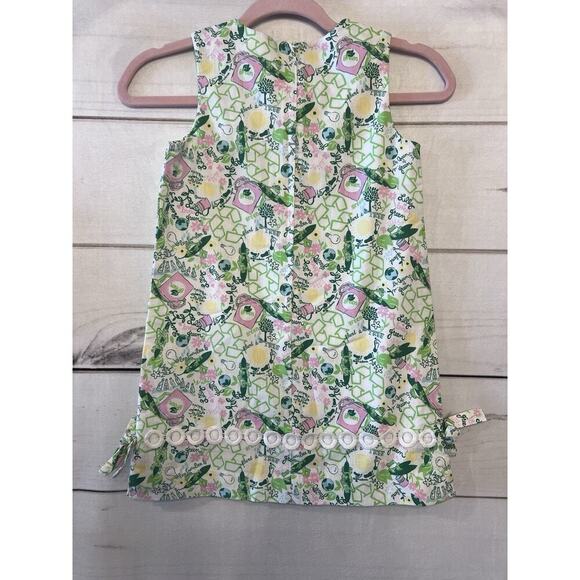 Lilly Pulitzer Girls Queen Of Green Shift Dress Size 7 Originals - Picture 5 of 5